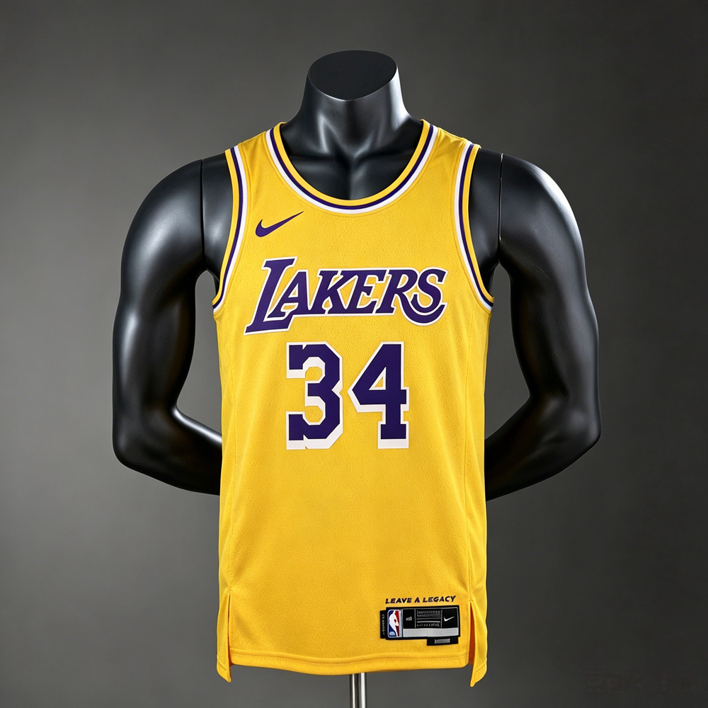 Los Angeles Lakers Icon Edition O'Neal #34 NBA Jersey Silk Version