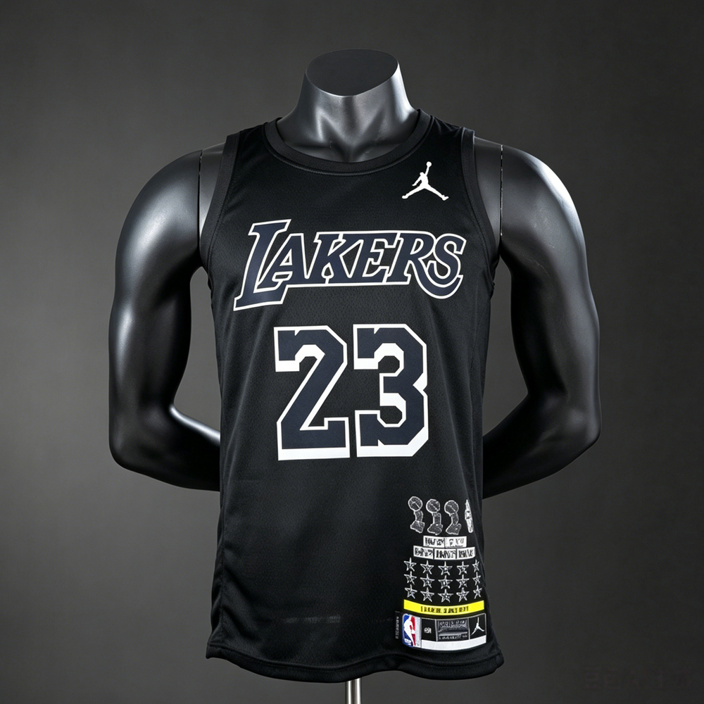 Los Angeles Lakers Black Mamba Edition James #23 NBA Jersey Silk Version
