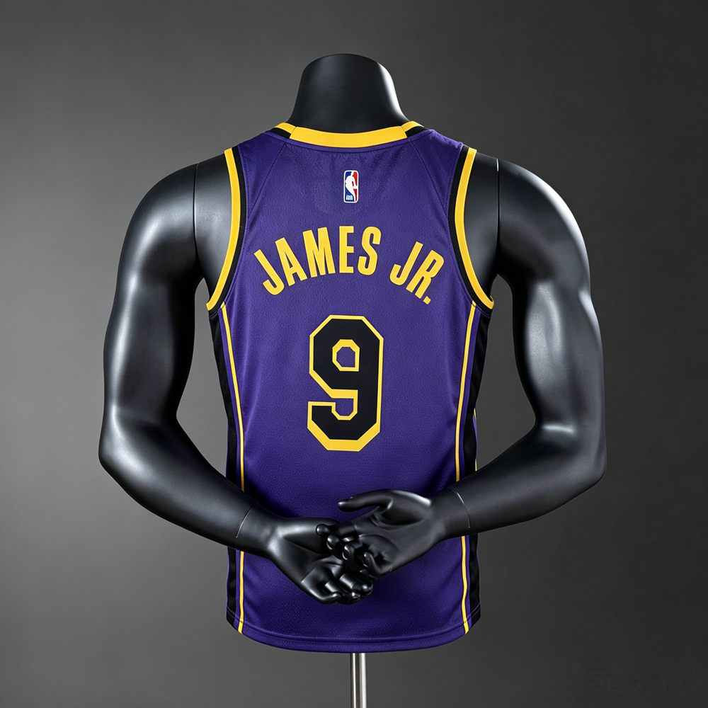 Los Angeles Lakers Statement Edition James Jr. #9 NBA Jersey Silk Version Foto 2