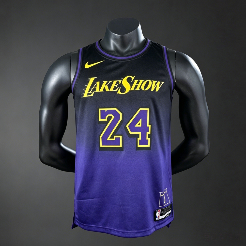 Los Angeles Lakers City Edition Bryant #24 NBA Jersey Silk Version