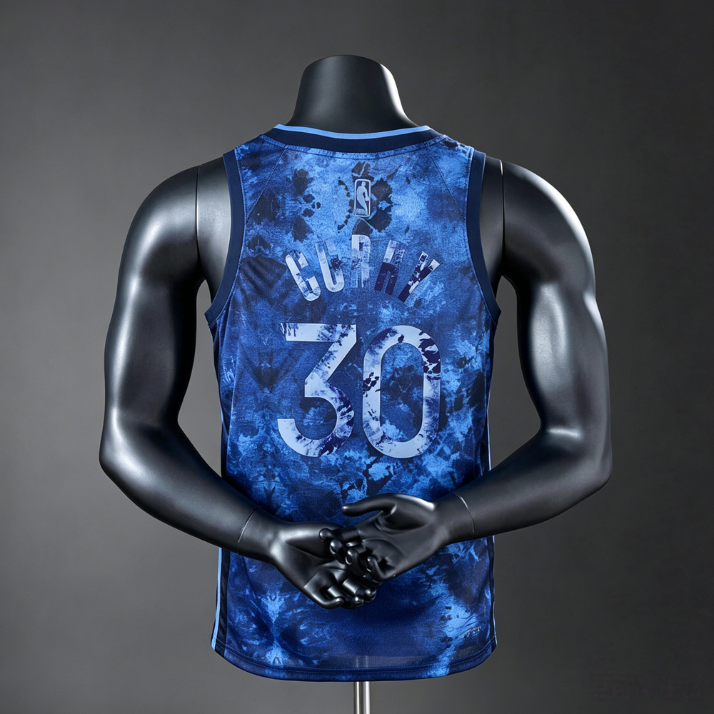 Golden State Warriors City Edition Curry #30 NBA Jersey Silk Version Foto 2