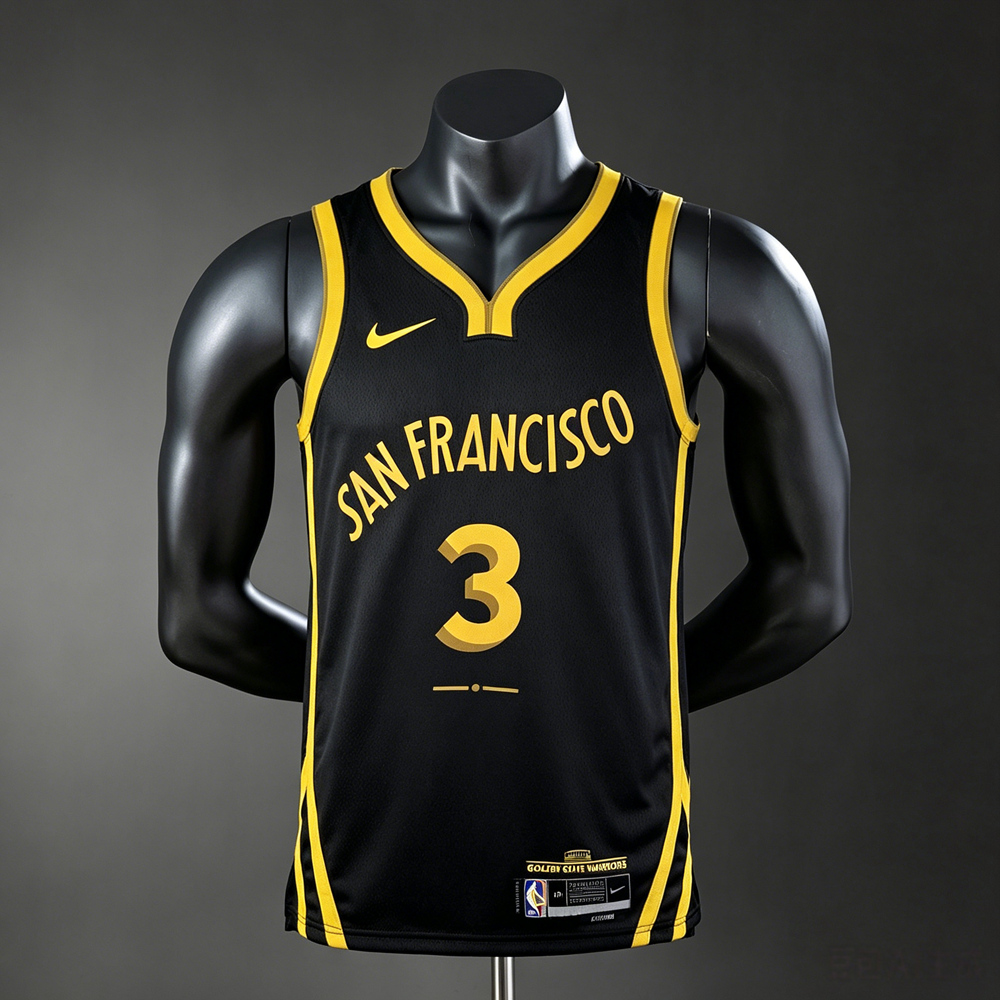 Golden State Warriors City Edition Chris Paul #3 NBA Jersey Silk Version