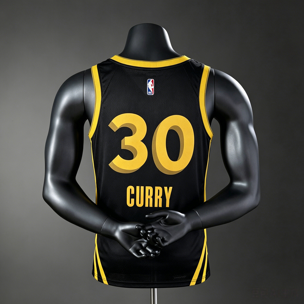 Golden State Warriors City Edition Stephen Curry #30 NBA Jersey Silk Version Foto 2