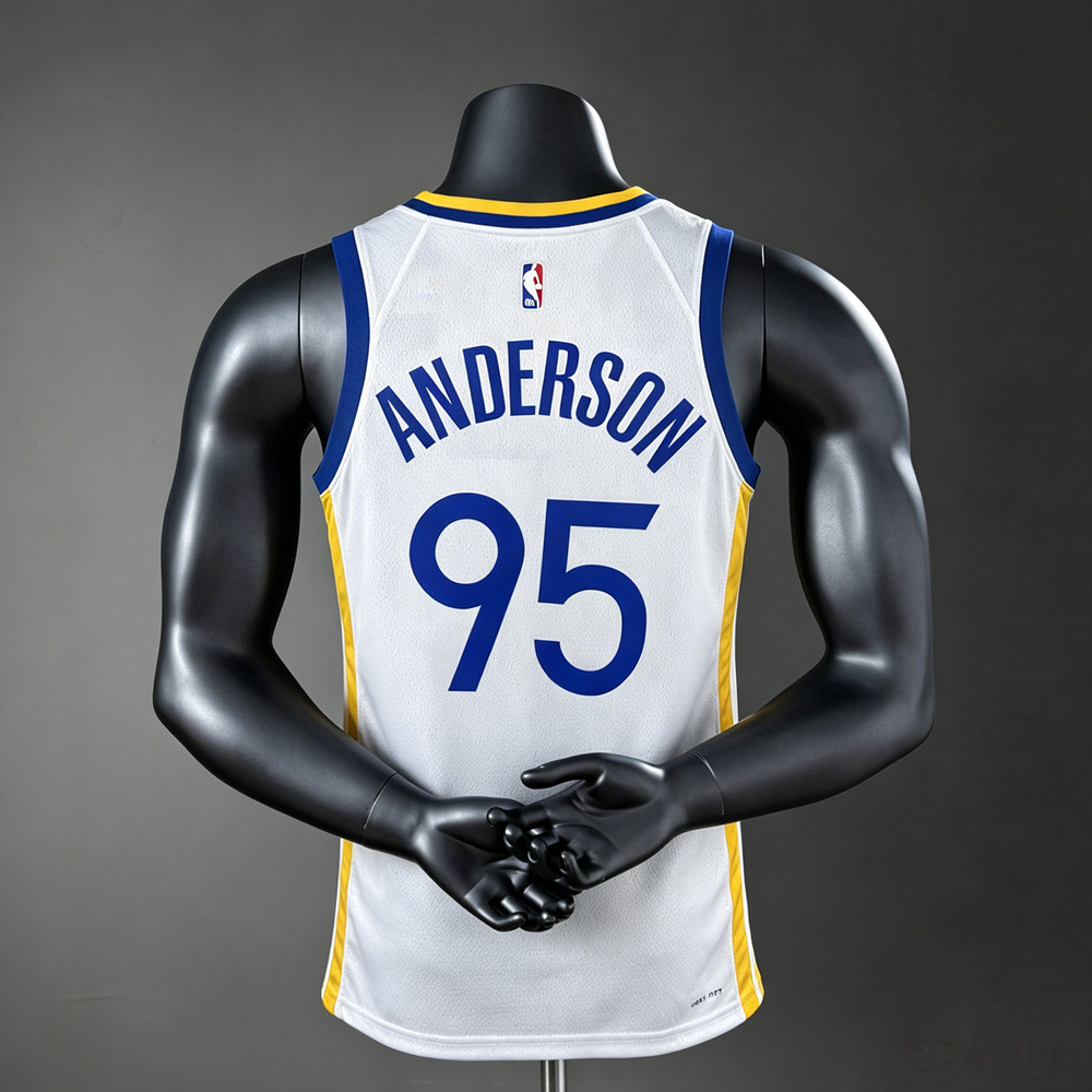 Golden State Warriors Icon Edition Anderson#95 NBA Jersey Silk Version Foto 2
