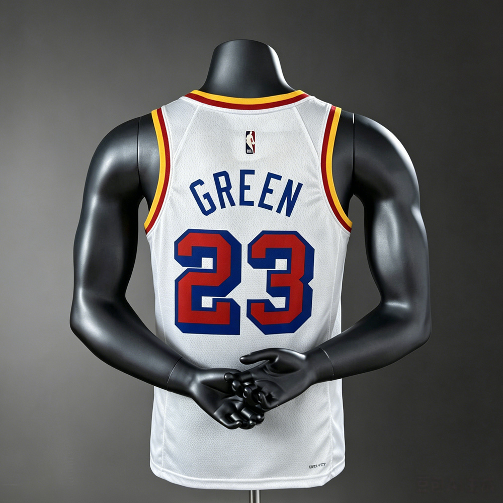 Golden State Warriors Classic Edition Green #23 NBA Jersey Silk Version Foto 2