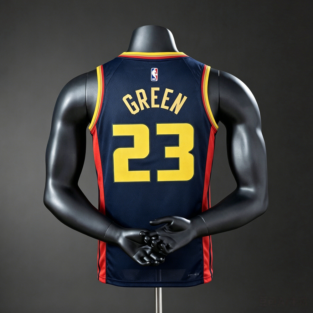 Golden State Warriors Statement Edition Green #23 NBA Jersey Silk Version Foto 2