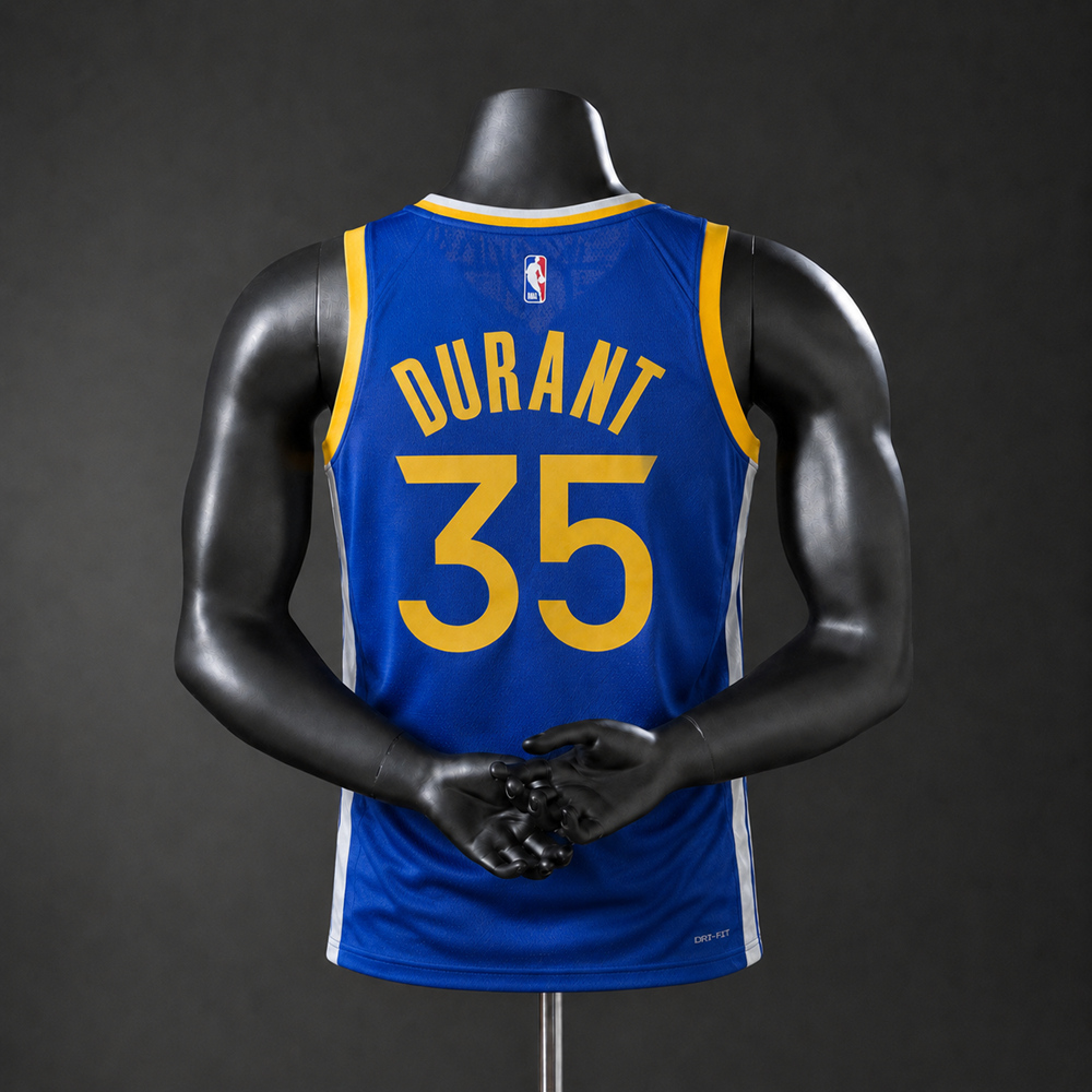 Golden State Warriors Statement Edition Durant #35 NBA Jersey Silk Version Foto 2
