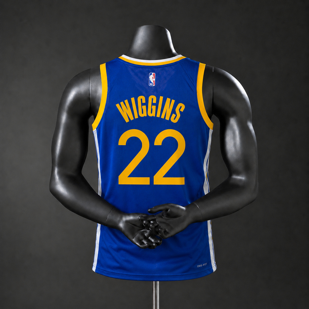 Golden State Warriors Icon Edition Wiggins #22 NBA Jersey Silk Version Foto 2