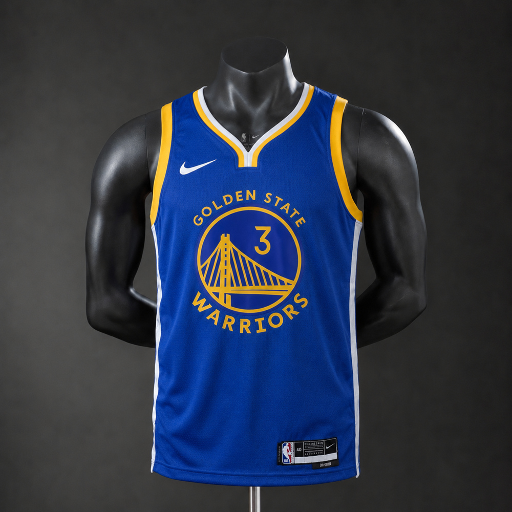 Golden State Warriors Icon Edition Poole #3 NBA Jersey Silk Version