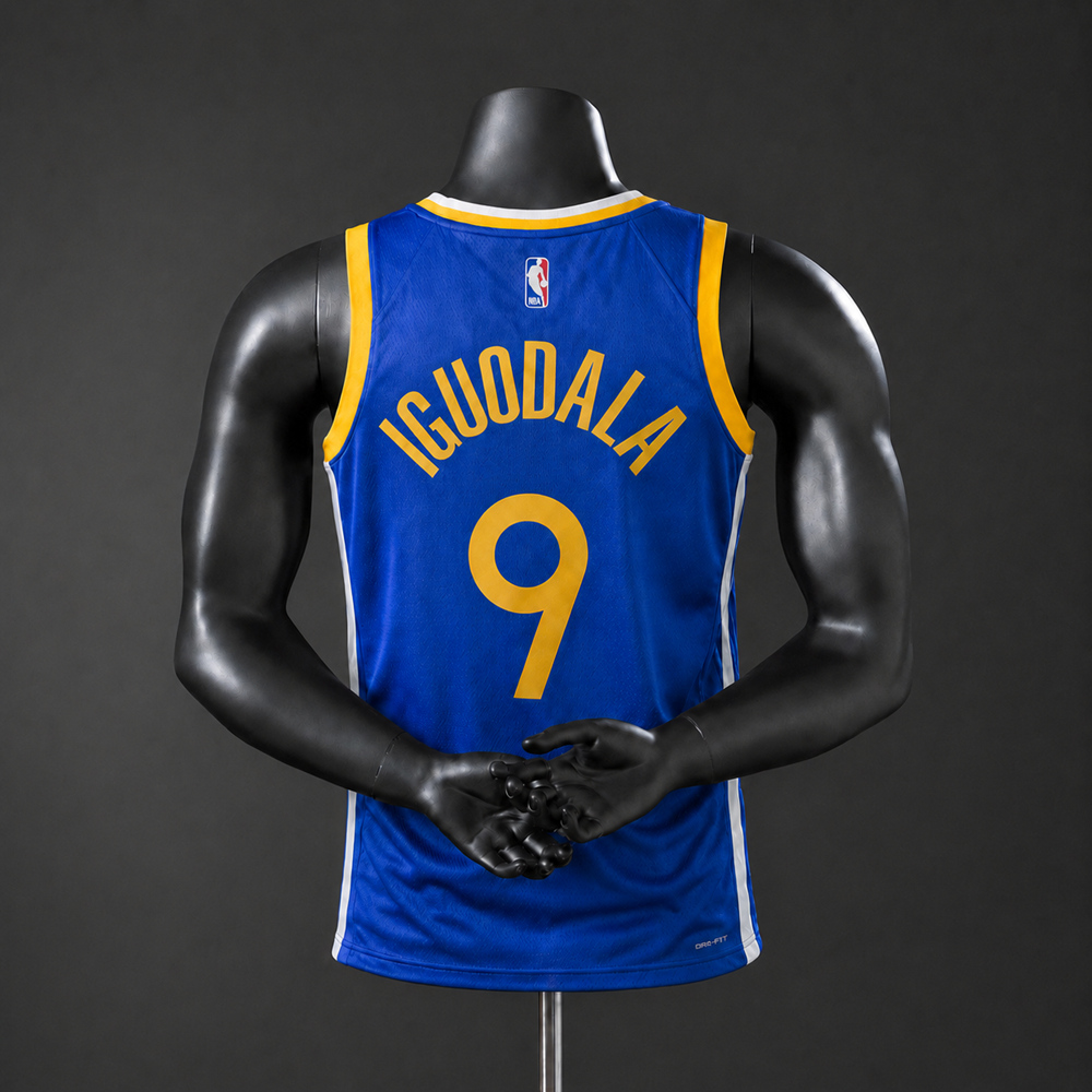 Golden State Warriors Icon Edition Iguodala #9 NBA Jersey Silk Version Foto 2