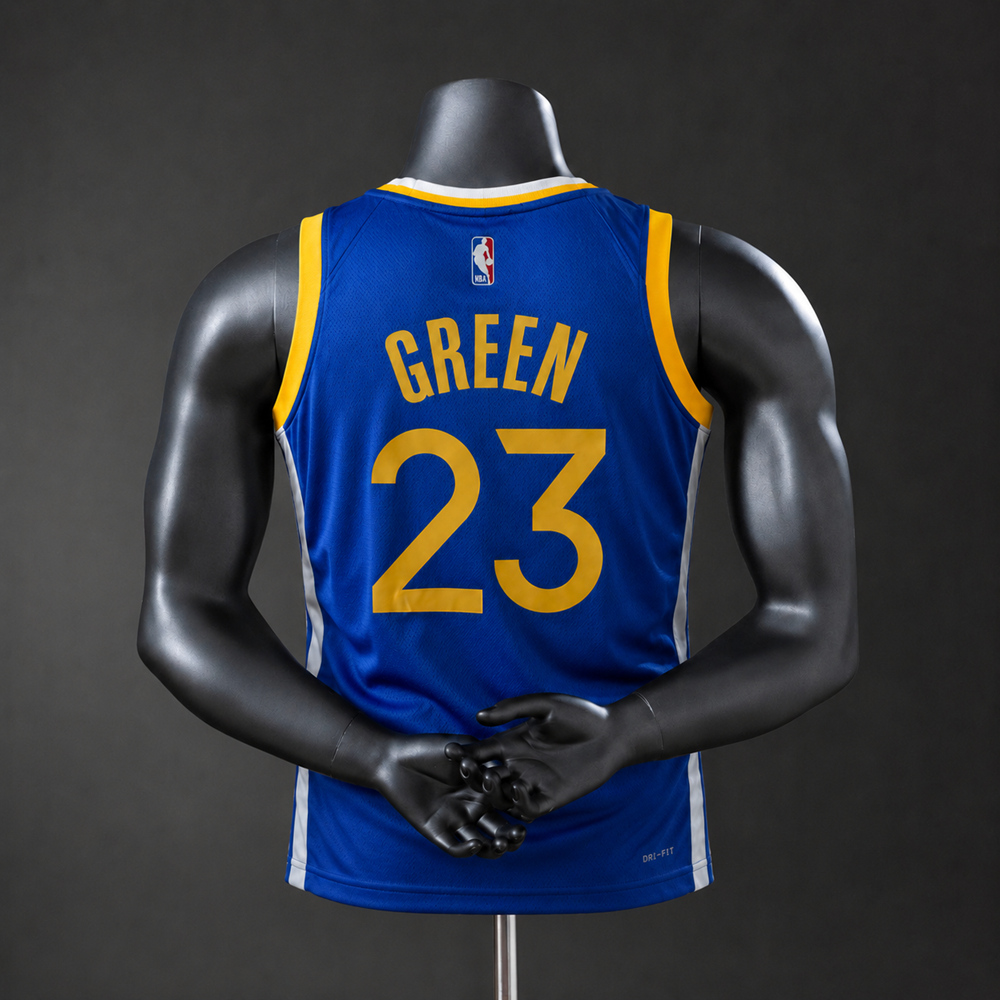 Golden State Warriors  Icon Edition Green #23 NBA Jersey Silk Version Foto 2