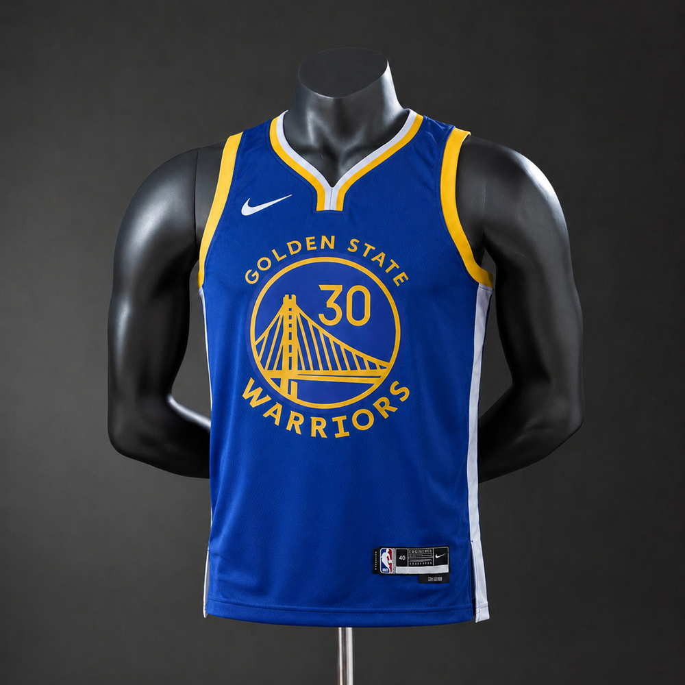 Golden State Warriors City Edition Curry #2974 NBA Jersey Silk Version