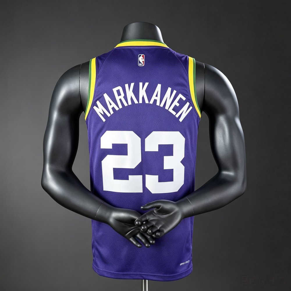 Utah Jazz City Edition Markkanen #23 NBA Jersey Silk Version Foto 2
