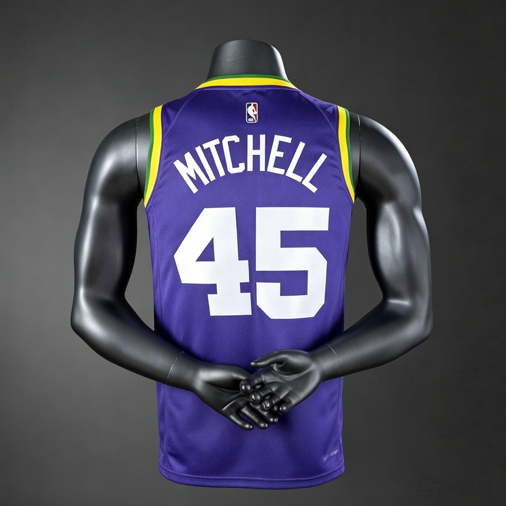 Utah Jazz City Edition Mitchell #45 NBA Jersey Silk Version Foto 2