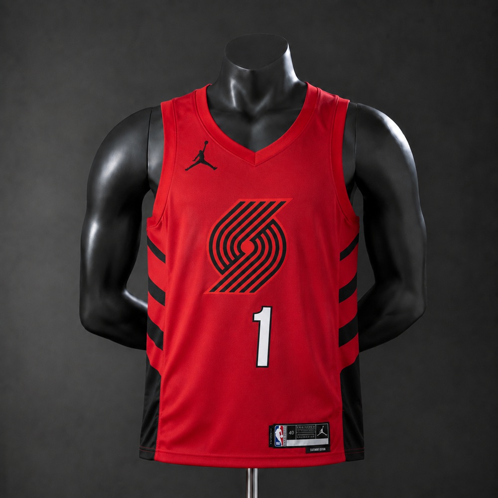 Portland Trail Blazers Statement Edition Morant #1 NBA Jersey Silk Version