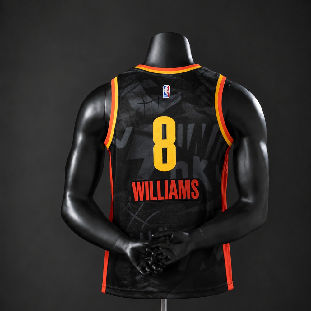 Oklahoma City Thunder City Edition Williams #8 NBA Jersey Embroidered Version Foto 2
