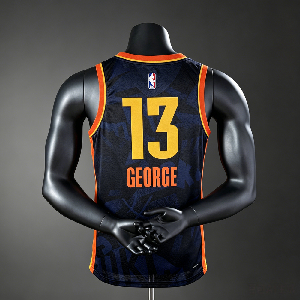 Oklahoma City Thunder City Edition George #13 NBA Jersey Silk Version Foto 2