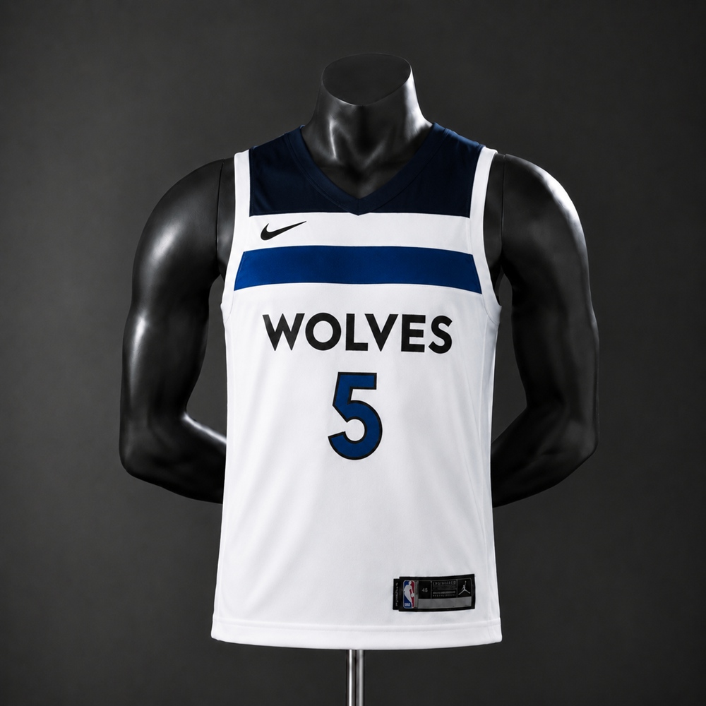 Minnesota Timberwolves Association Edition Edwards #5 NBA Jersey Embroidered Version