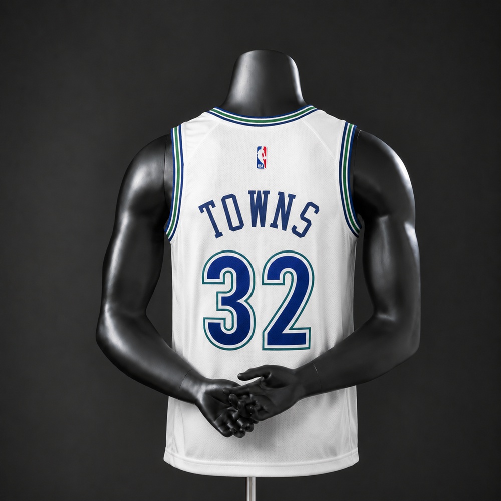 Minnesota Timberwolves Association Edition Towns #32 NBA Jersey Embroidered Version Foto 2