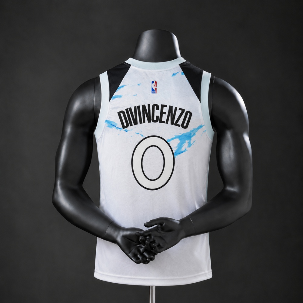Minnesota Timberwolves City Edition DiVincenzo #0 NBA Jersey Embroidered Version Foto 2
