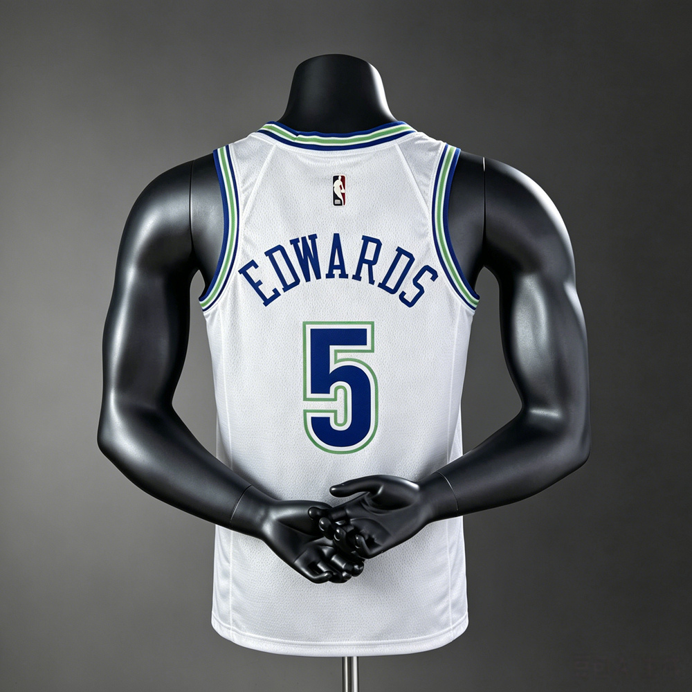 Minnesota Timberwolves City Edition Anthony Edwards #5 NBA Jersey Silk Version Foto 2