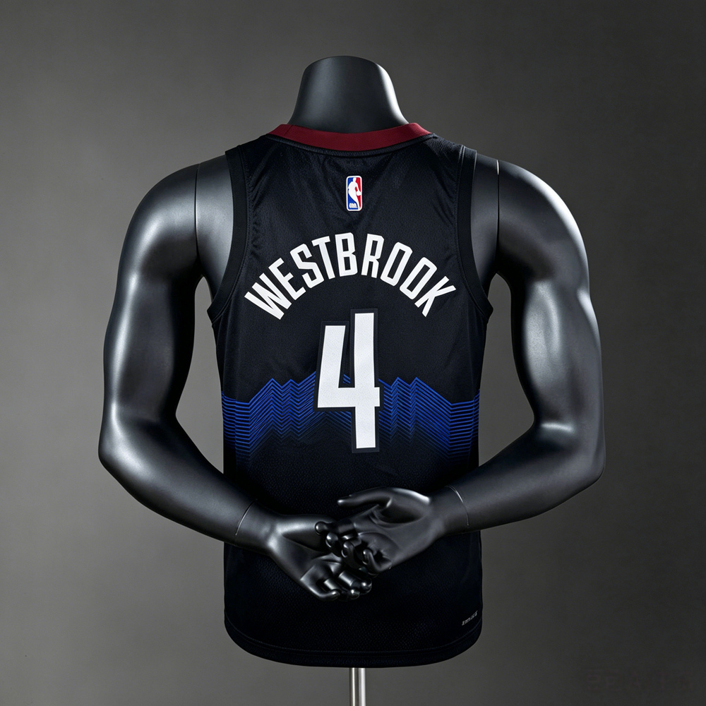 Denver Nuggets City Edition Westbrook #4 NBA Jersey Silk Version Foto 2