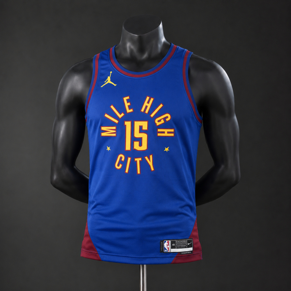 Denver Nuggets Statement Edition Jokic #15 NBA Jersey Silk Version