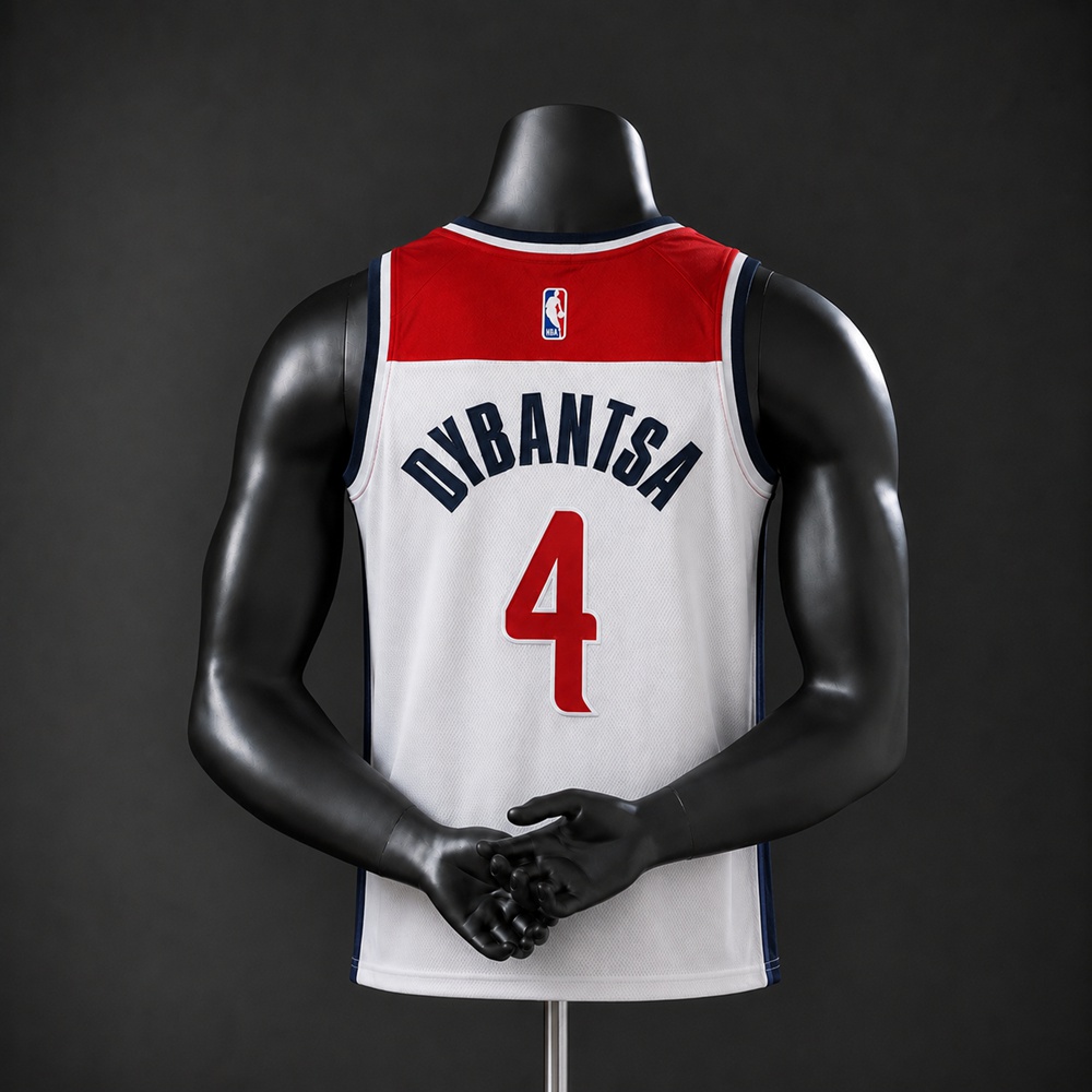 Washington Wizards Association Edition Dybantsa #4 NBA Jersey Embroidered Version Foto 2
