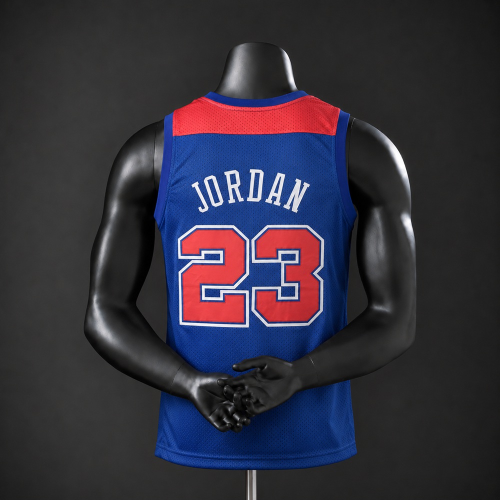 Washington Wizards Throwback Edition Michael Jordan #23 NBA Jersey Embroidered Version Foto 2