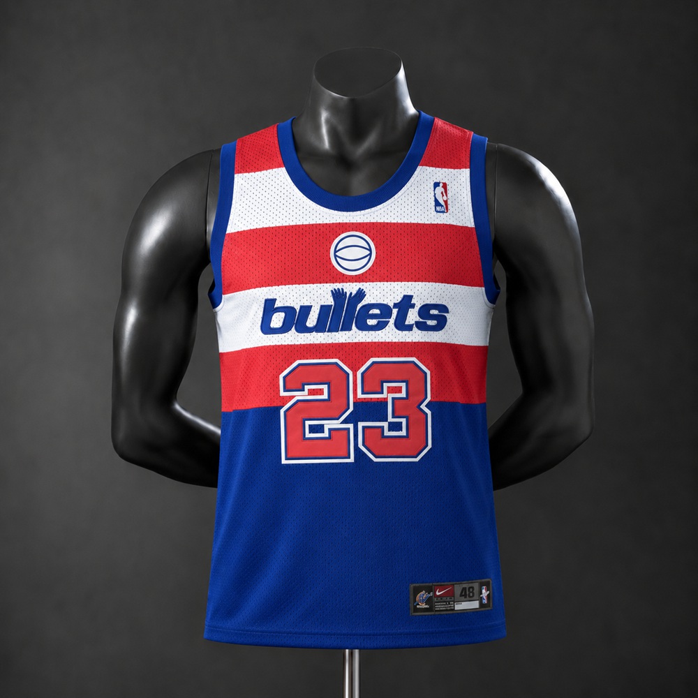 Washington Wizards Throwback Edition Michael Jordan #23 NBA Jersey Embroidered Version