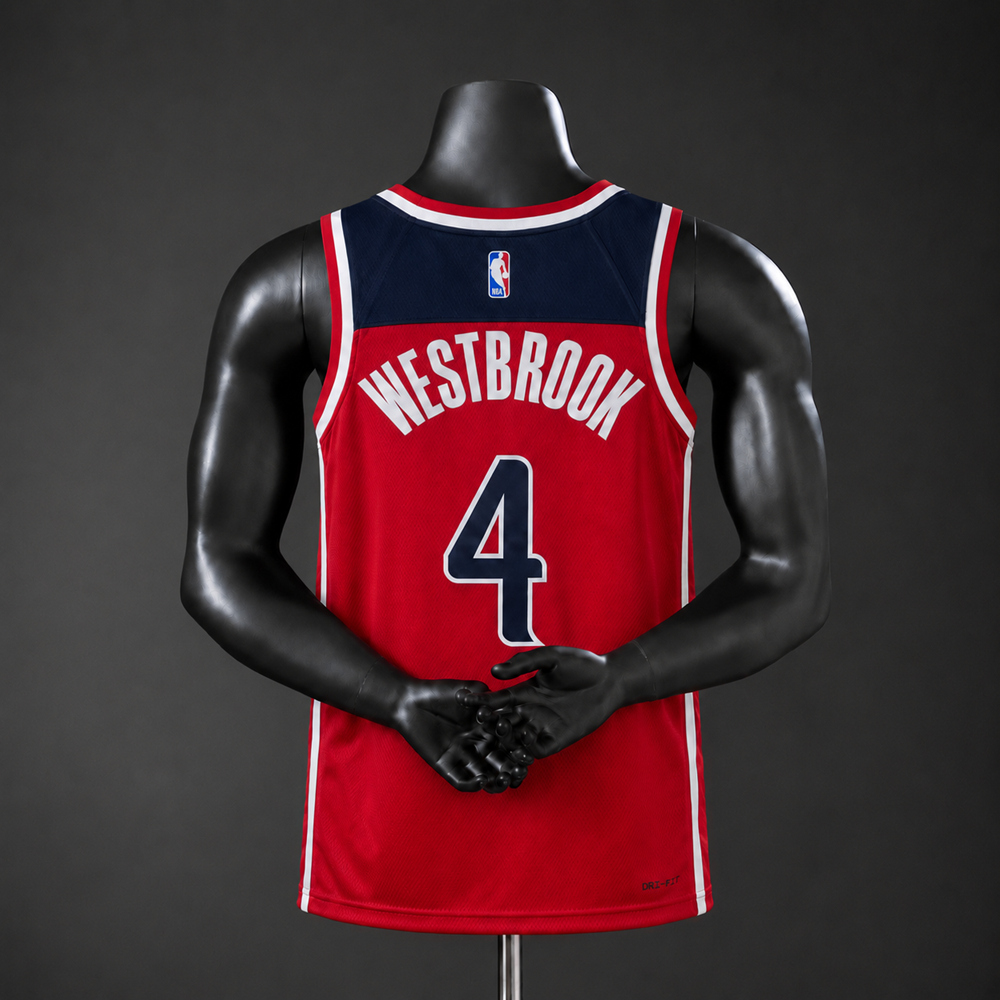 Washington Wizards Statement Edition Westbrook #4 NBA Jersey Silk Version Foto 2