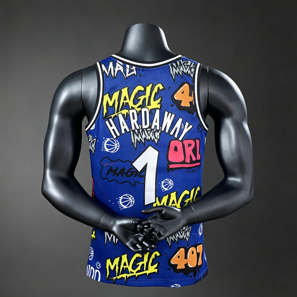 Orlando Magic Icon Edition Hardaway #1 NBA Jersey Silk Version Foto 2