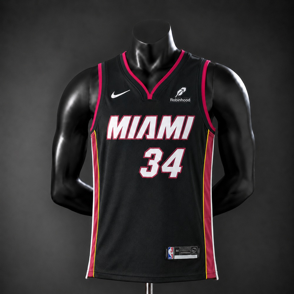 Miami Heat Icon Edition Giannis Antetokounmpo #34 NBA Jersey Embroidered Version
