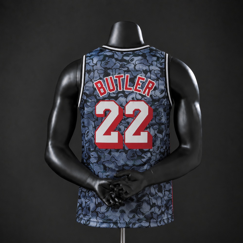 Miami Heat Classic Edition Jimmy Butler #22 NBA Jersey Embroidered Version Foto 2
