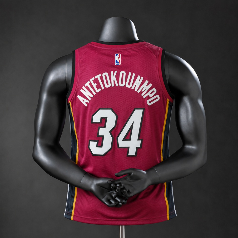 Miami Heat City Edition Custom #34 NBA Jersey Embroidered Version Foto 2