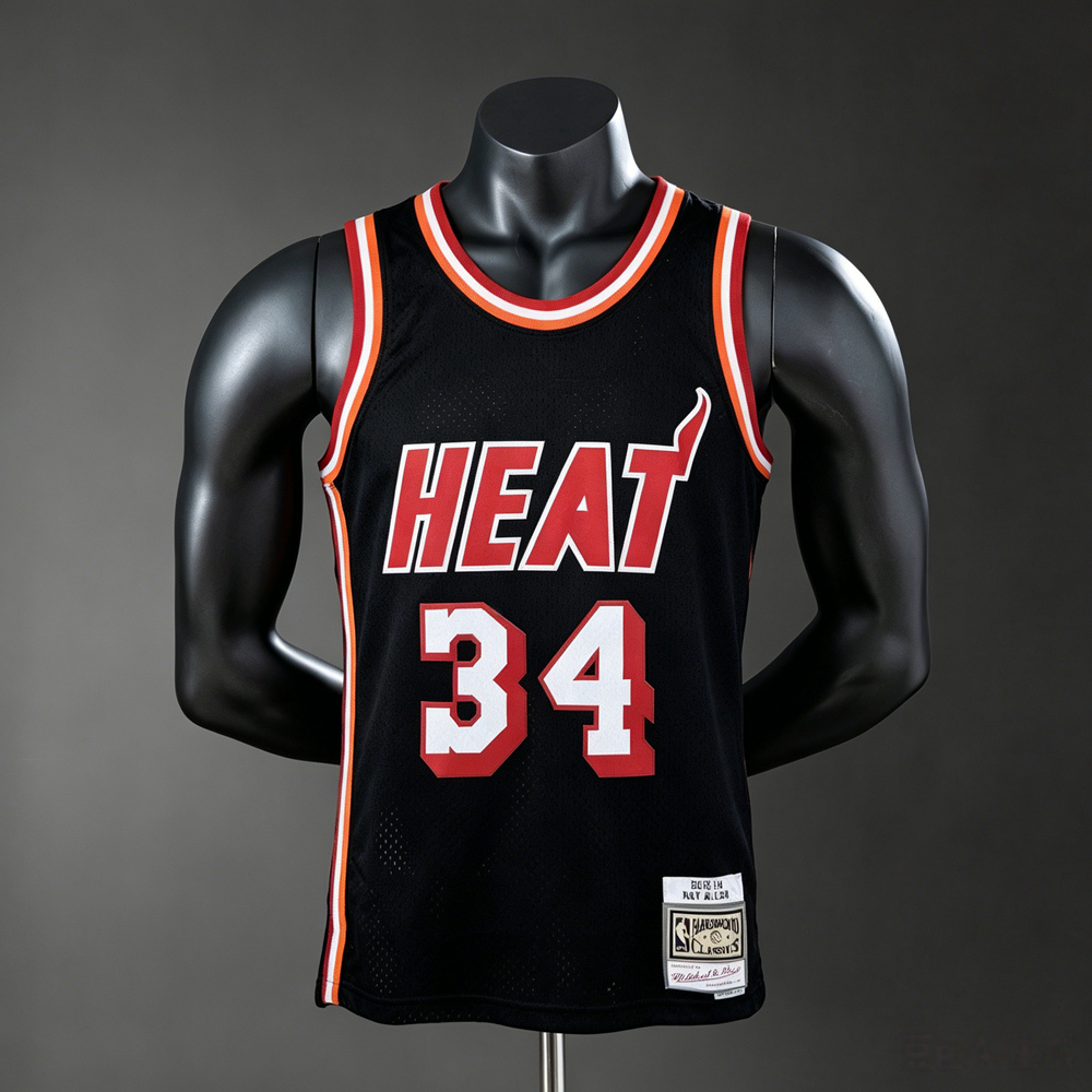Miami Heat Hardwood Classics Edition Allen #34 NBA Jersey Silk Version