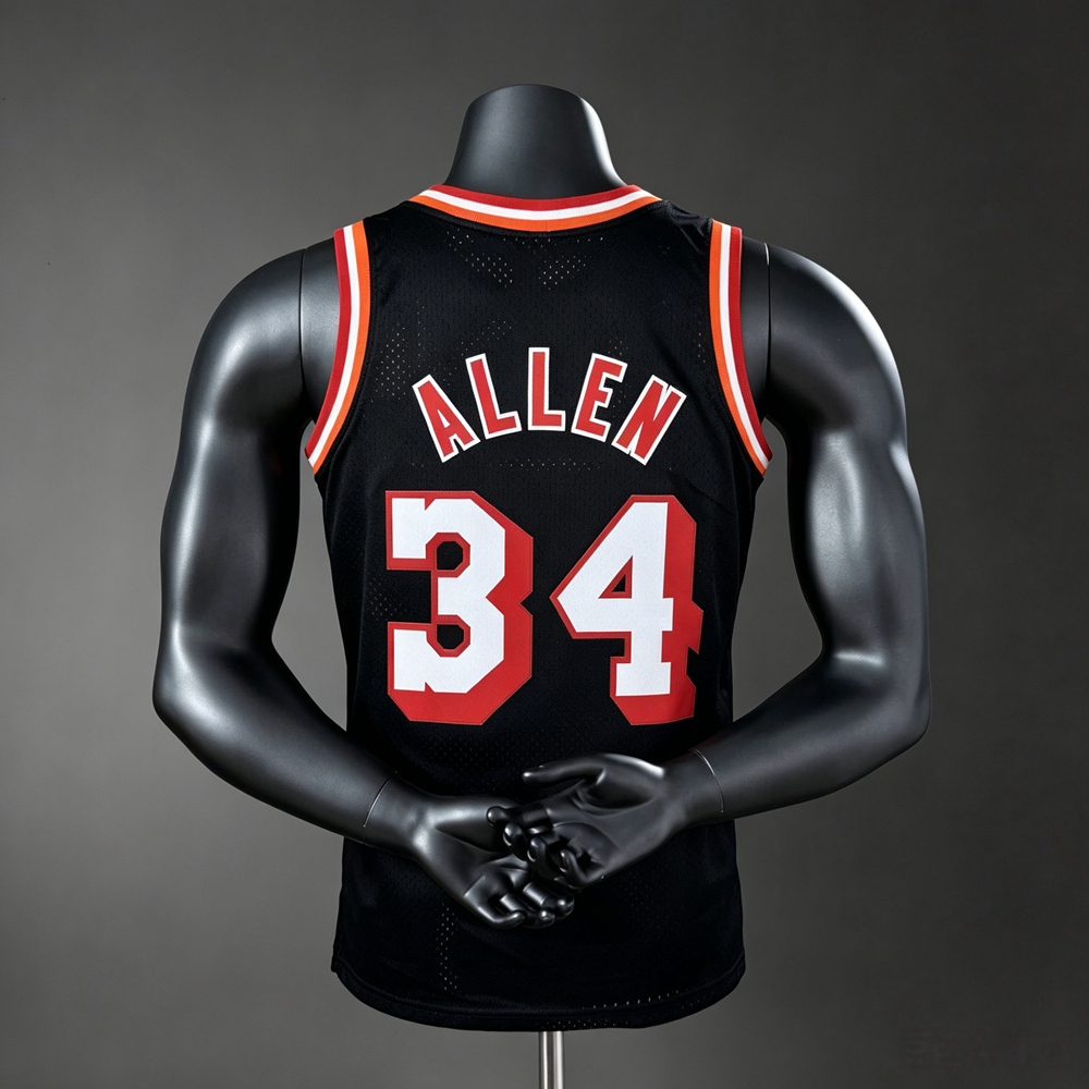 Miami Heat Hardwood Classics Edition Allen #34 NBA Jersey Silk Version Foto 2
