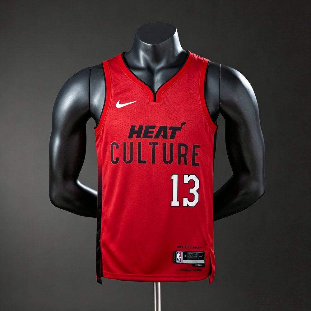 Miami Heat City Edition Adebayo #13 NBA Jersey Silk Version