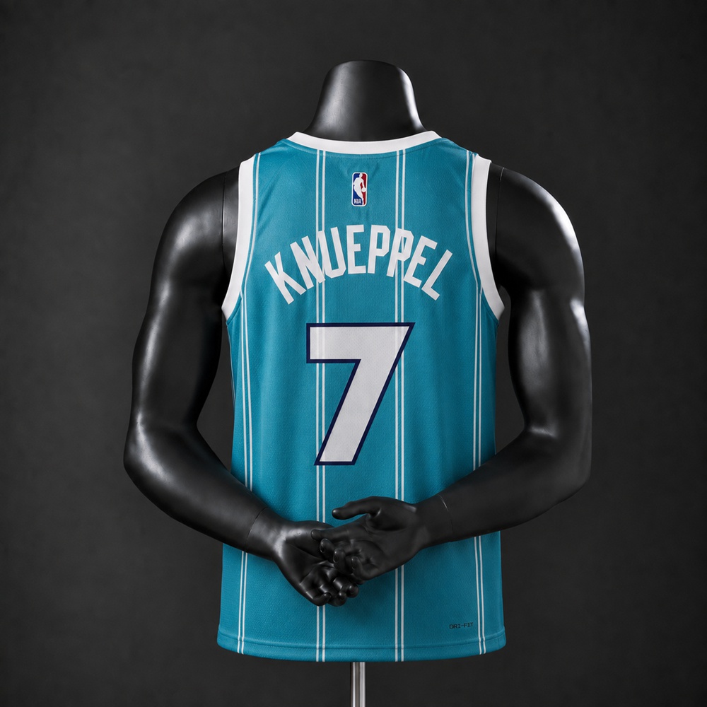 Charlotte Hornets Icon Edition Knueppel #7 NBA Jersey Silk Version Foto 2