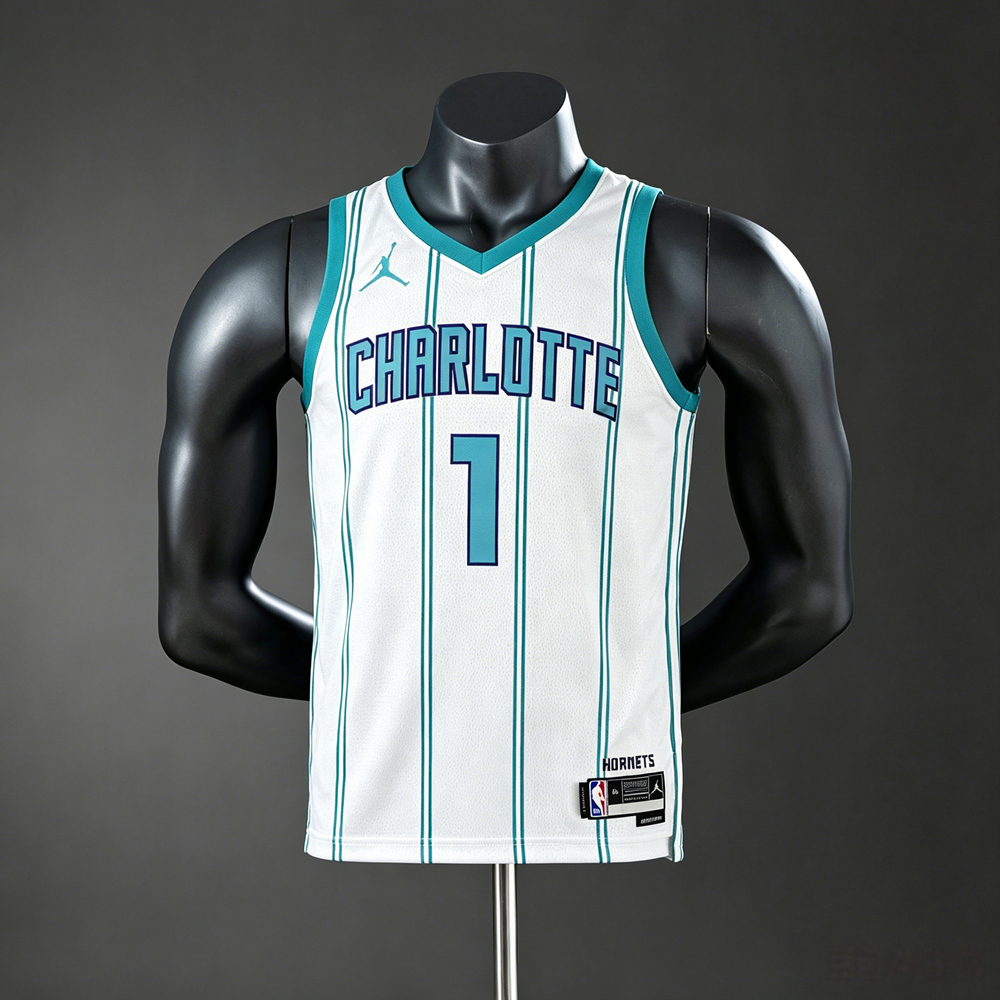 Charlotte Hornets Association Edition Ball #1 NBA Jersey Silk Version