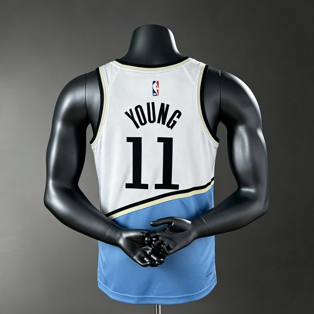 Atlanta Hawks City Edition Young #11 NBA Jersey Silk Version Foto 2