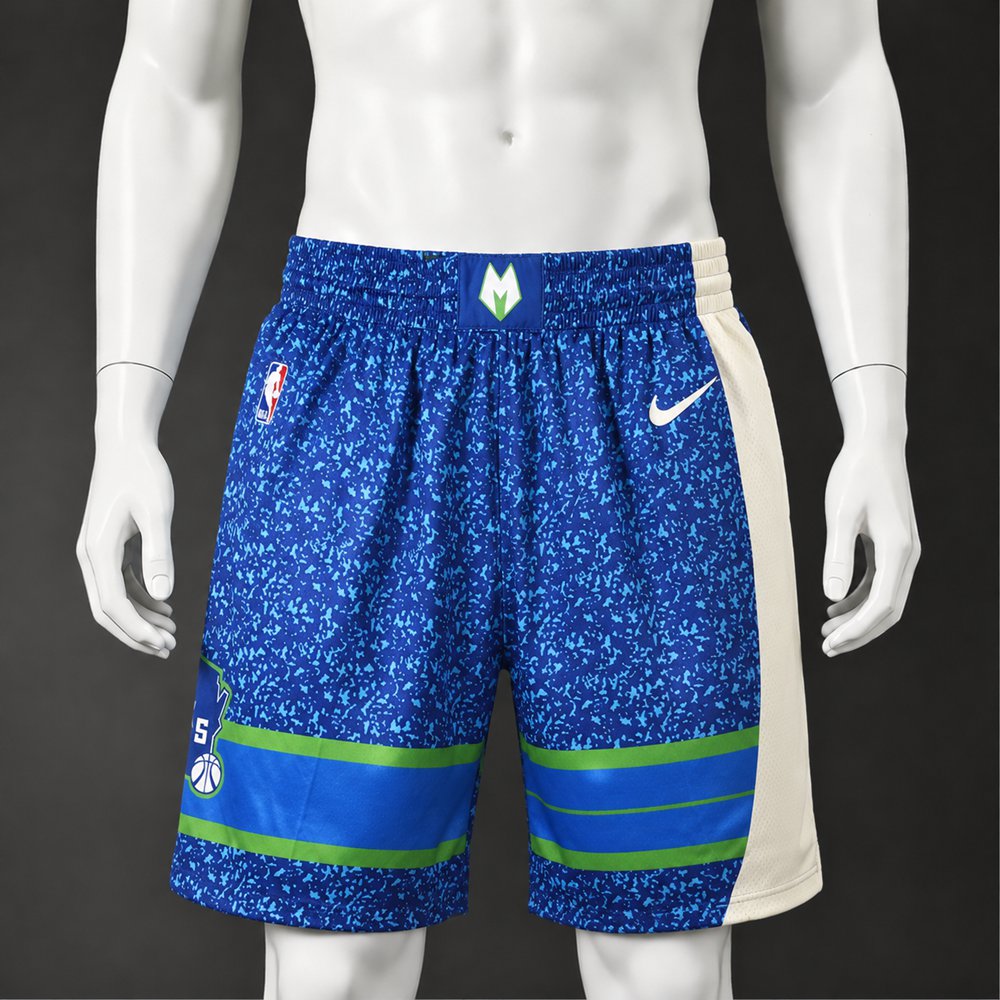 Milwaukee Bucks Basketball NBA Shorts Embroidered Version
