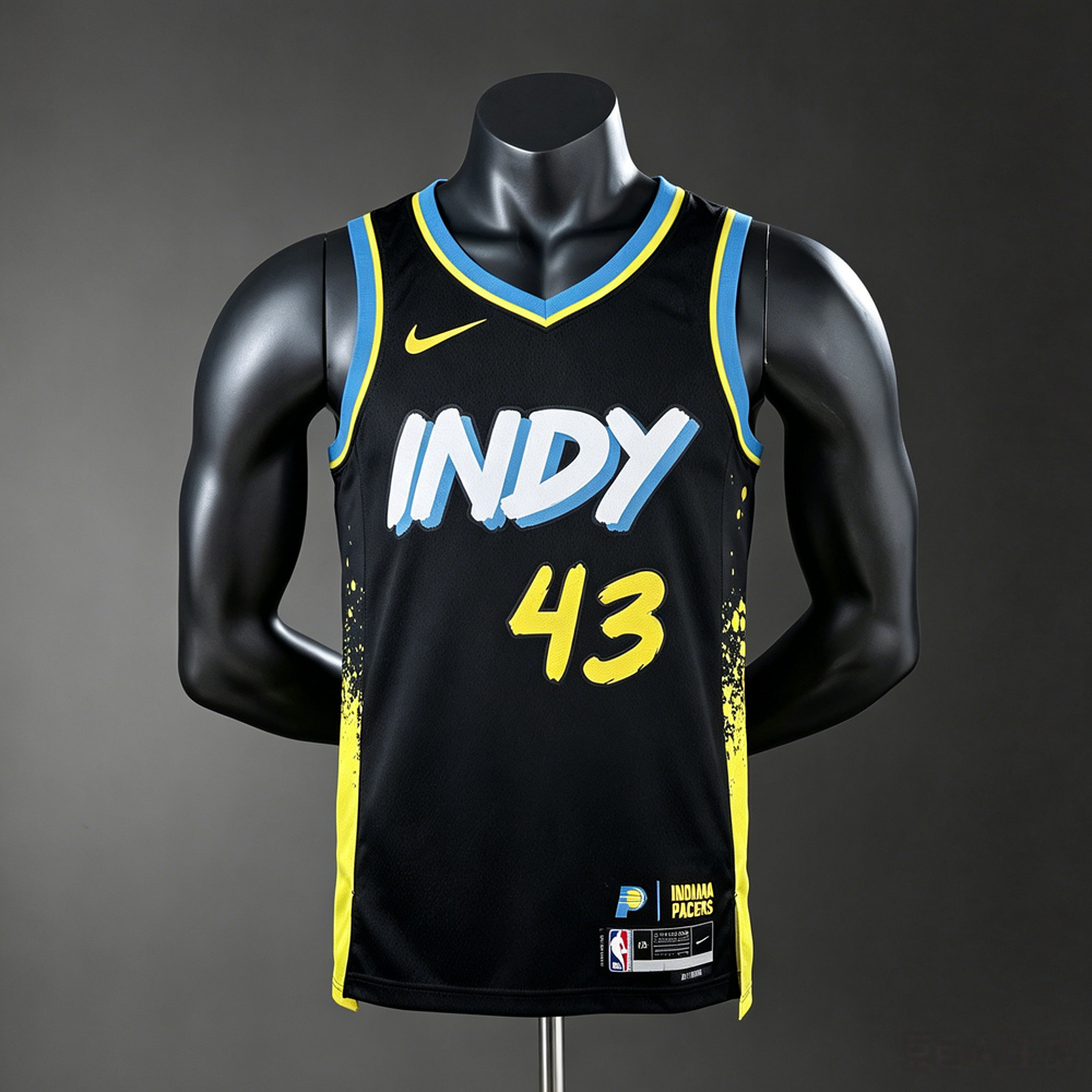 Indiana Pacers City Edition Siakam #43 NBA Jersey Silk Version