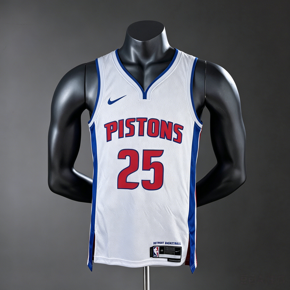 Detroit Pistons Retro Edition Rose #25 NBA Jersey Silk Version