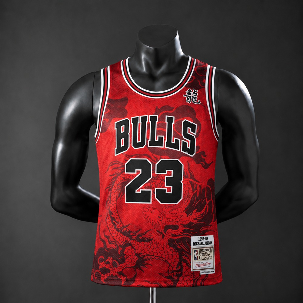 Chicago Bulls Chinese New Year Edition Michael Jordan #23 NBA Jersey Embroidered Version