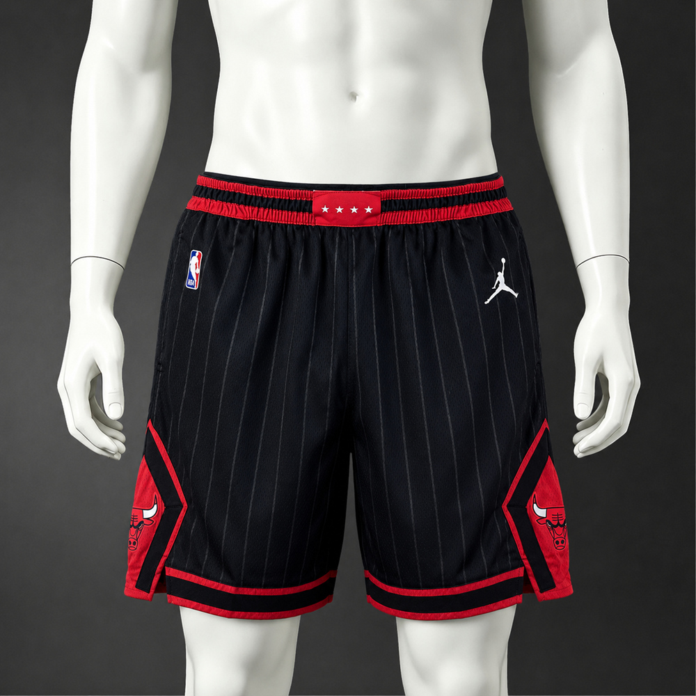 Chicago Bulls Classic Edition Basketball NBA Shorts Silk Version
