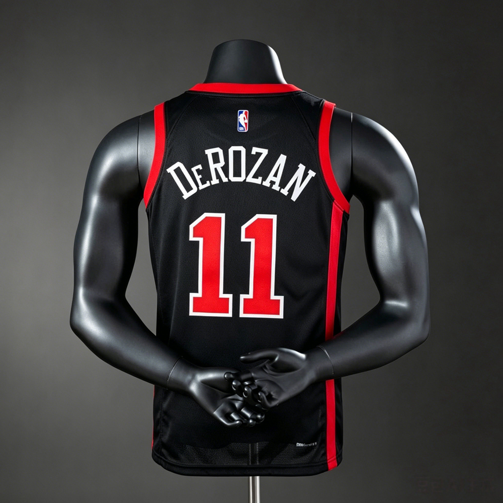 Chicago Bulls City Edition DeRozan #11 NBA Jersey Silk Version Foto 2