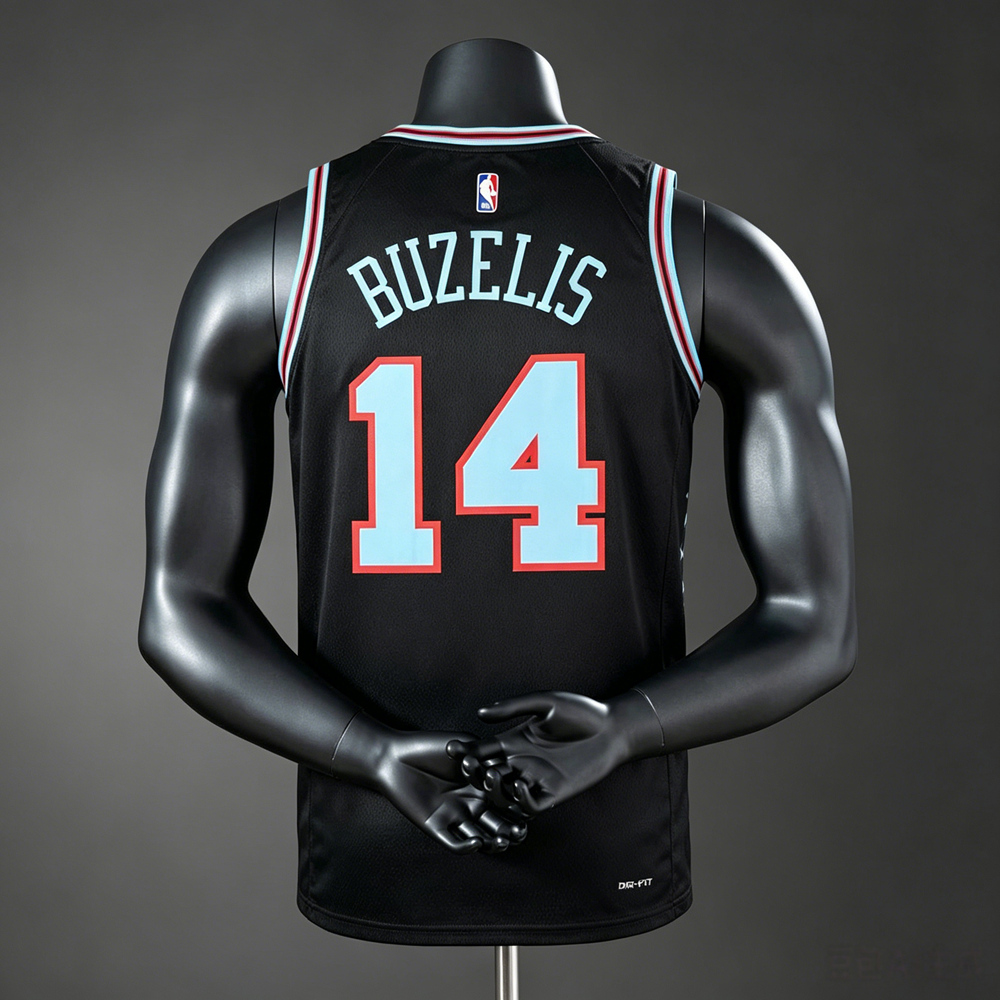 Chicago Bulls City Edition Buzelis #14 NBA Jersey Silk Version Foto 2