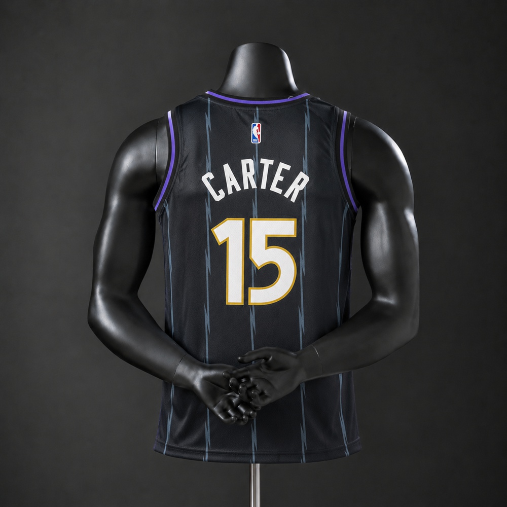 Toronto Raptors City Edition Carter #15 NBA Jersey Embroidered Version Foto 2