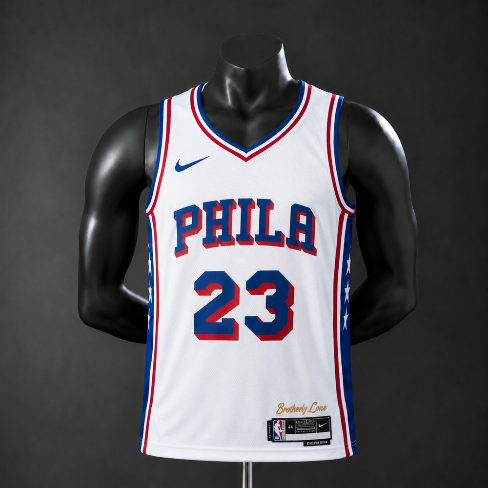Philadelphia 76ers Association Edition LeBron James #23 NBA Jersey Silk Version